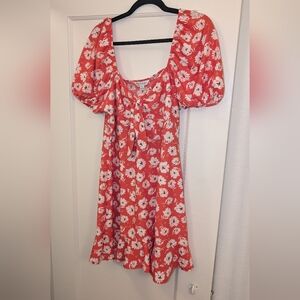Miss Selfridge Red Floral Mini Dress